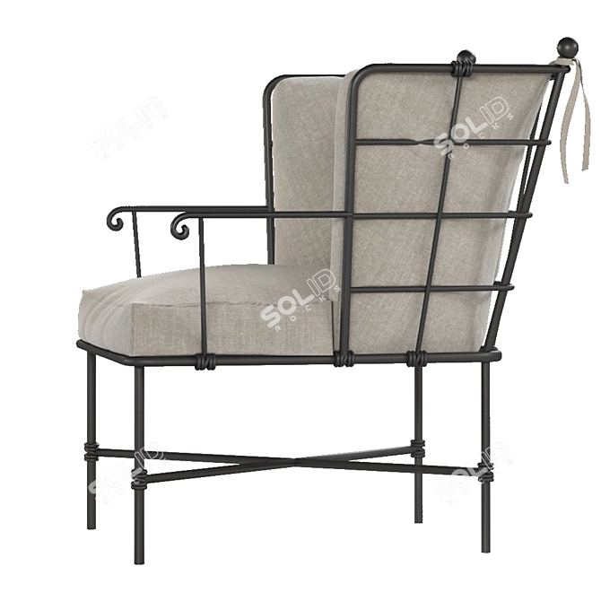 Title: Versatile Outdoor Chair Ensemble 3D model image 2