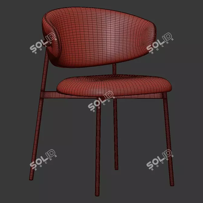 Modern Scandinavian Design Chair 3D model image 5