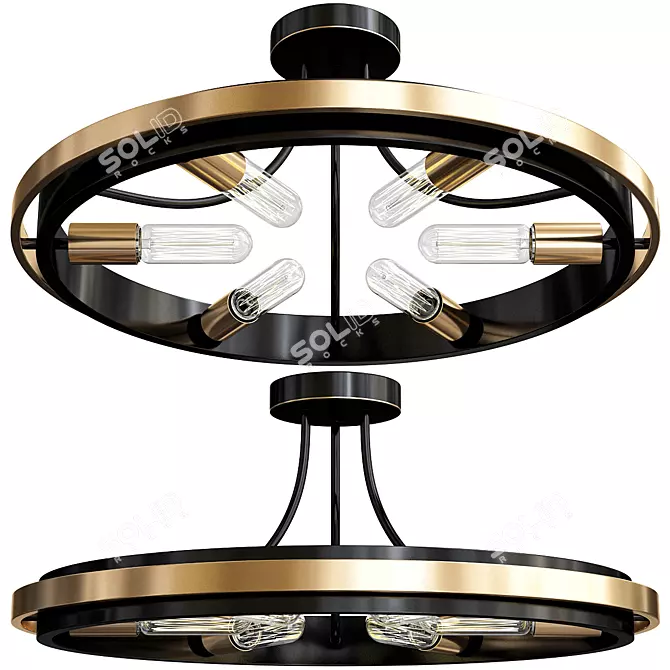 Sophisticated Lumion Maeve Ceiling Chandelier 3D model image 1