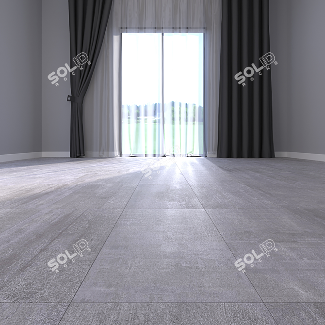 Hangar Smoke Floor Tile 3D model image 2