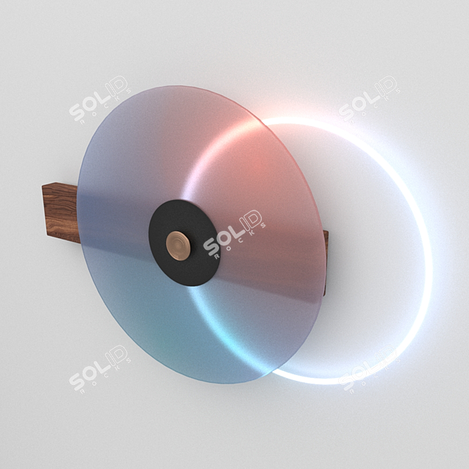 Elegant Binomios Wall Lamp 3D model image 2