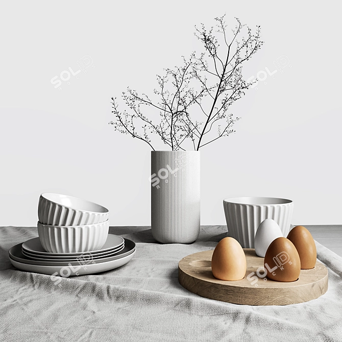 Kitchen Bliss Set 3D model image 1