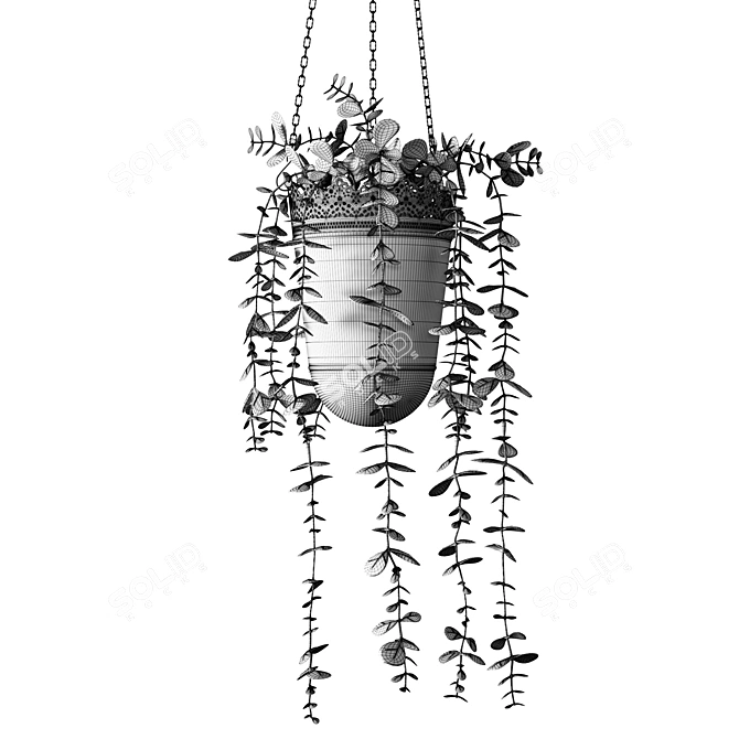 FEJKA Faux Eucalyptus: Lifelike Artificial Hanging Plant 3D model image 2