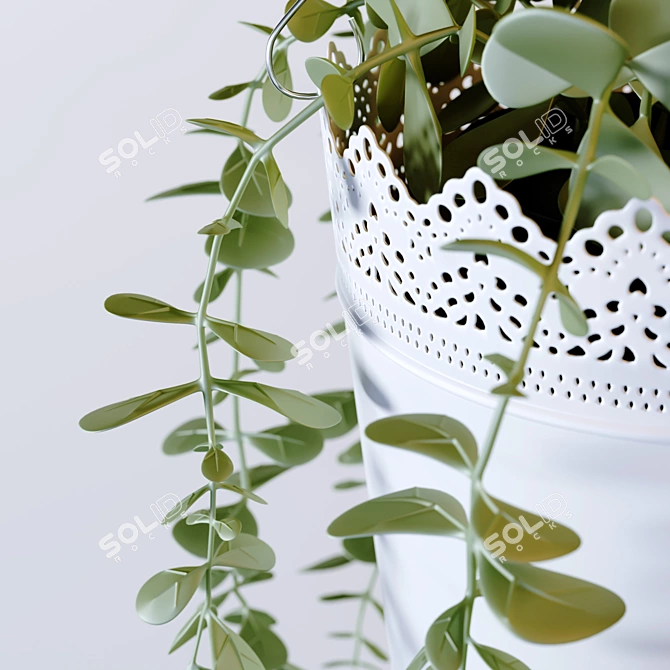 FEJKA Faux Eucalyptus: Lifelike Artificial Hanging Plant 3D model image 3