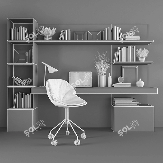 Modern Office Ensemble 3D model image 3