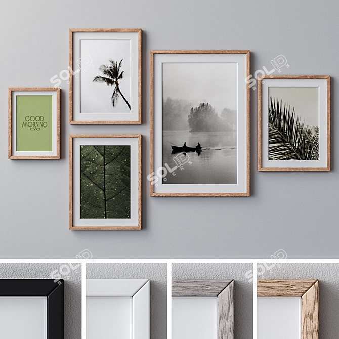 Versatile Photo Frame Set - 1002 3D model image 1