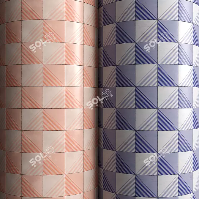 PBR Pattern Tiles: Customizable 4K Textures 3D model image 1