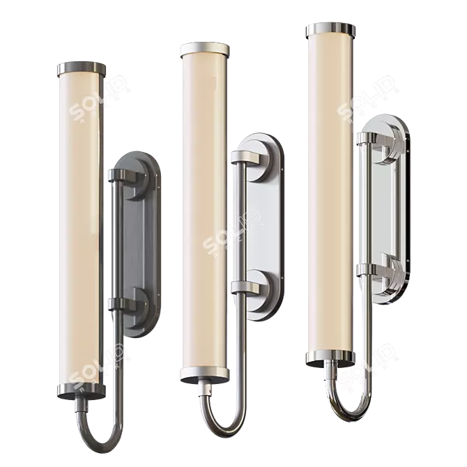 Industrial Bauhaus Revamped Wall Light 3D model image 1