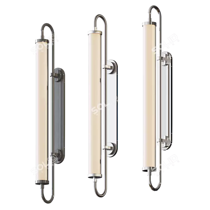 Bauhaus Revived Wall Light: Stylish and Versatile 3D model image 1