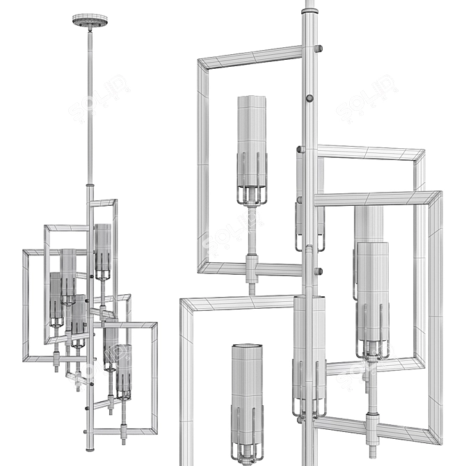 Elegant Flambeau Chandelier 3D model image 2