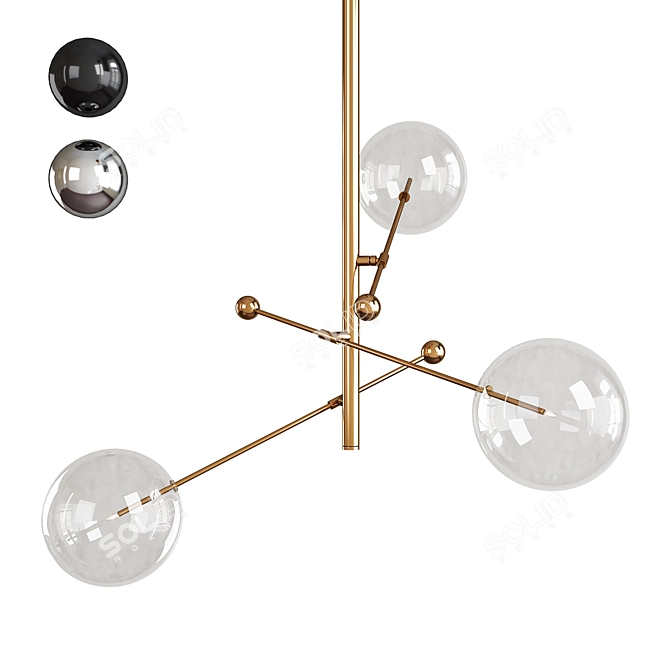 Elegant RD15 Chandelier | V-Ray Render 3D model image 1