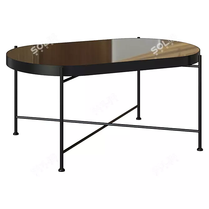 Modern Black Marsh Side Table 3D model image 1