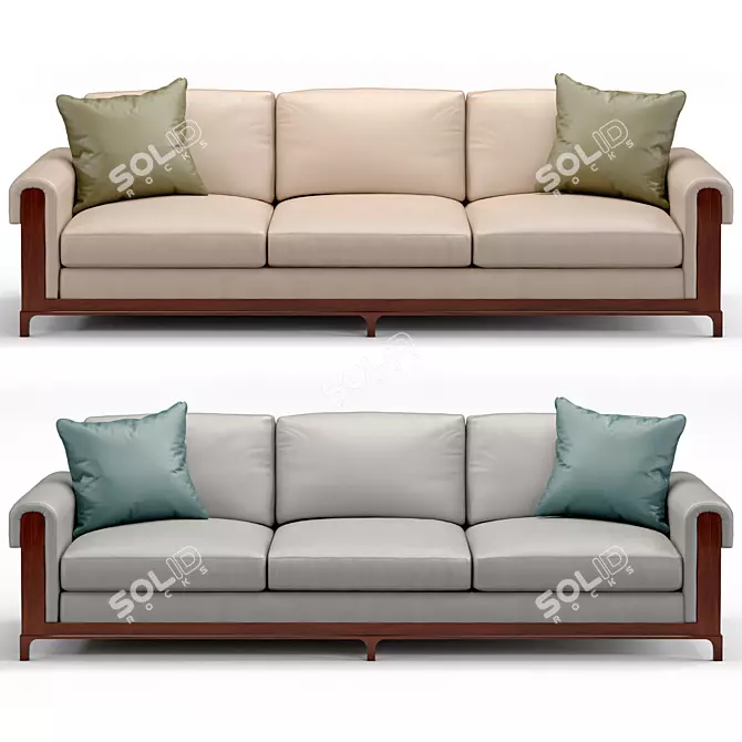 Philip Nimmo Newman Walnut Sofa 3D model image 1