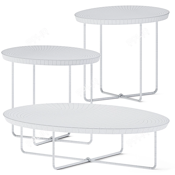 Amarcord Coffee Tables: Modern Elegance 3D model image 3