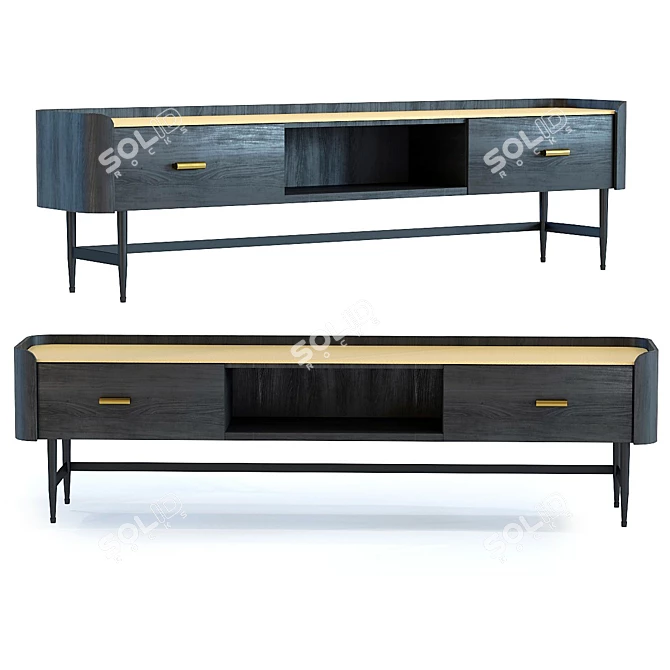 Modern Milano Lowboard 3D model image 1