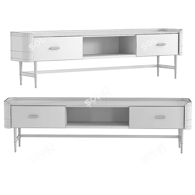 Modern Milano Lowboard 3D model image 2