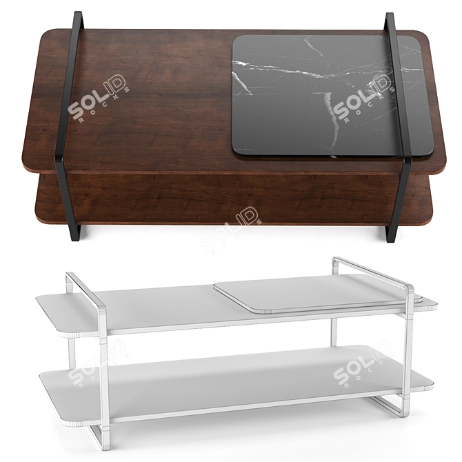 Sleek and Modern Momocca Adara Coffee Table 3D model image 2