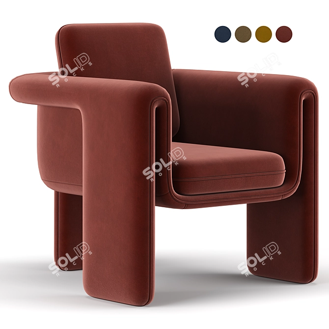 Floria: Elegant and Comfortable Chair 3D model image 1