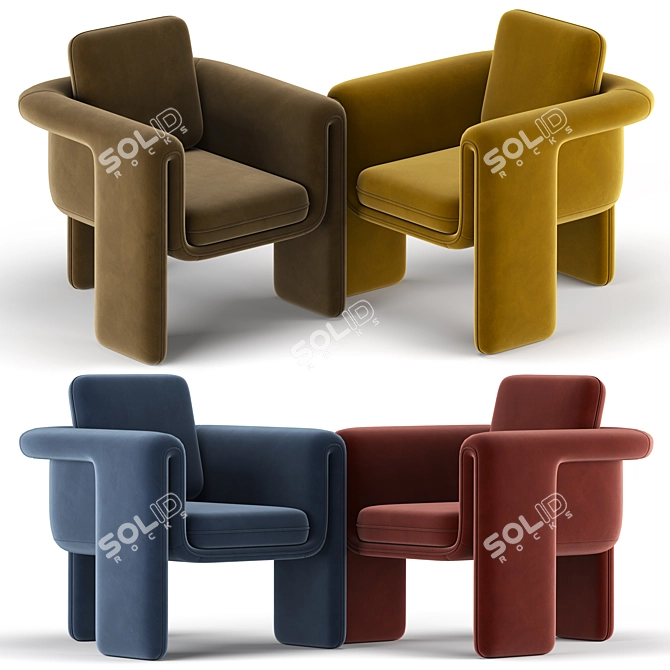 Floria: Elegant and Comfortable Chair 3D model image 2