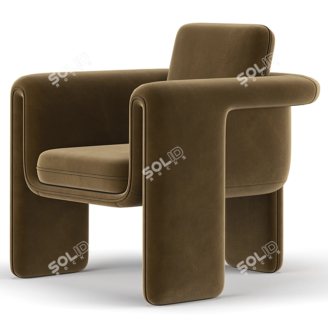 Floria: Elegant and Comfortable Chair 3D model image 4