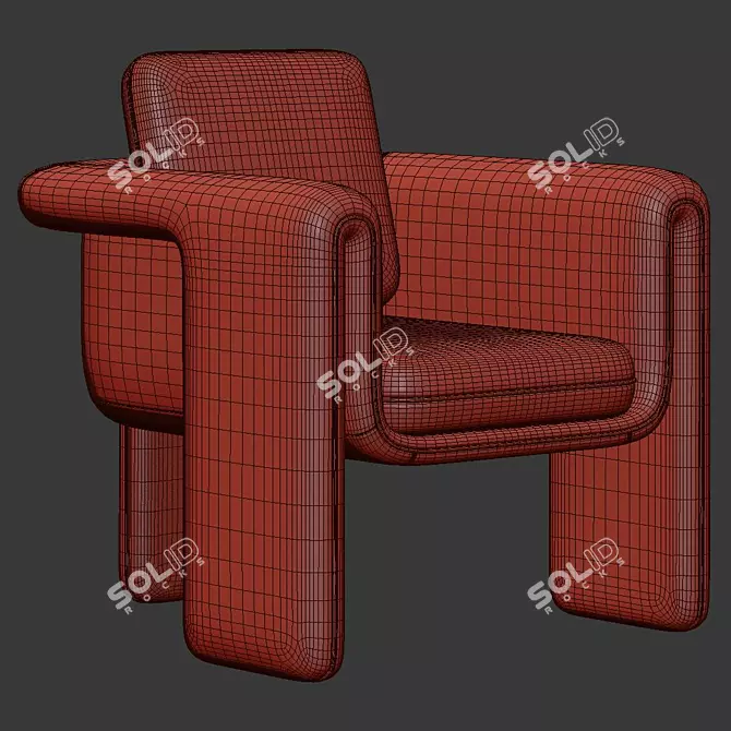 Floria: Elegant and Comfortable Chair 3D model image 5