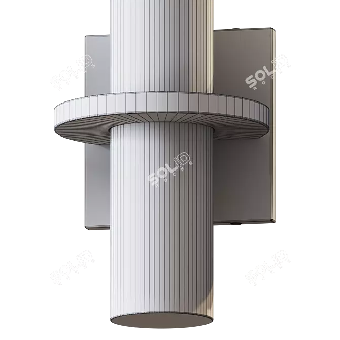 Sleek Bhutan LED Wall Light 3D model image 4