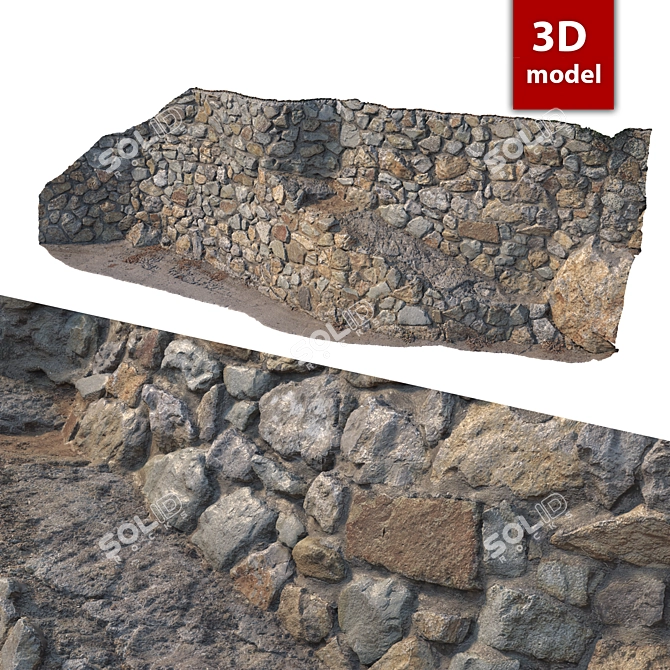 Precise 3D Stone Model 3D model image 1