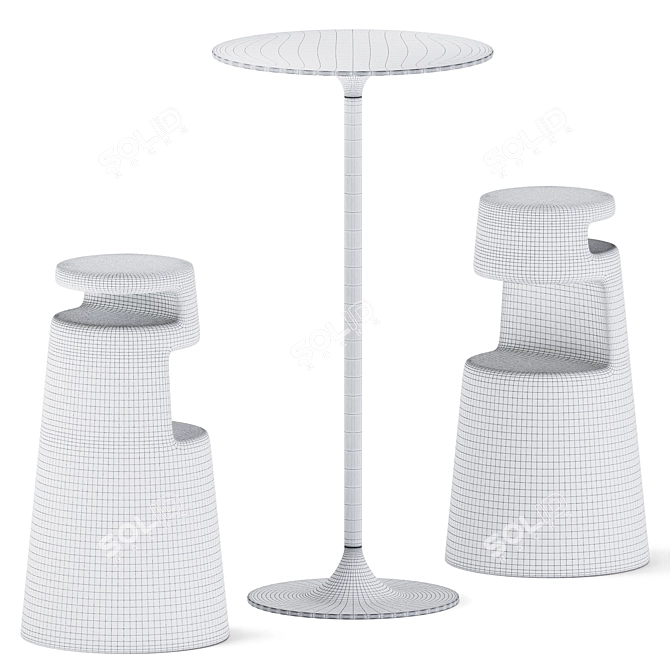 Elevated Mojito Table Set 3D model image 2