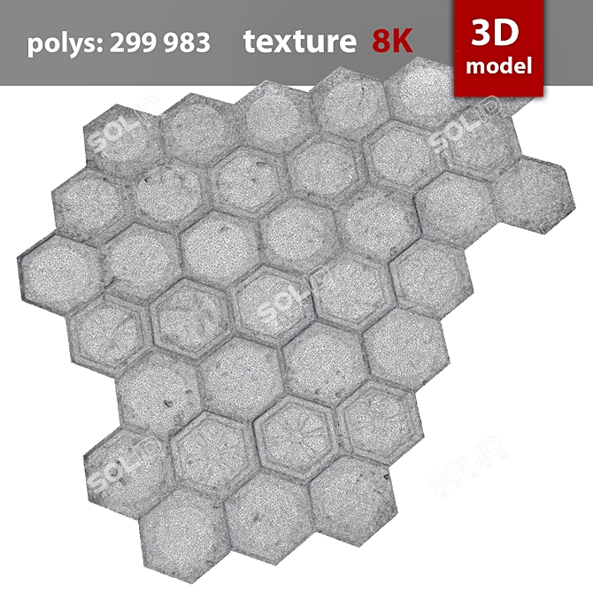 High-Quality 8K Paving Stone 3D model image 4