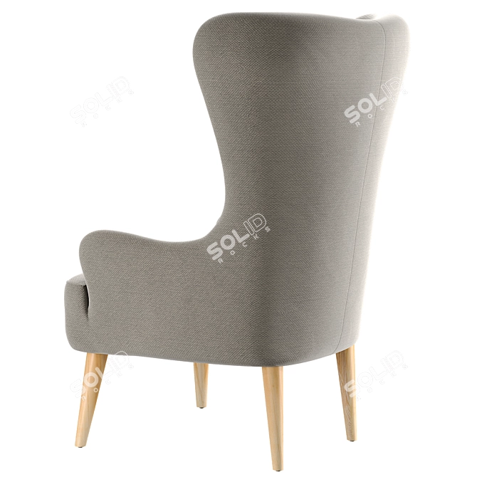 Bodil Accent: Stylish Beige Armchair 3D model image 5