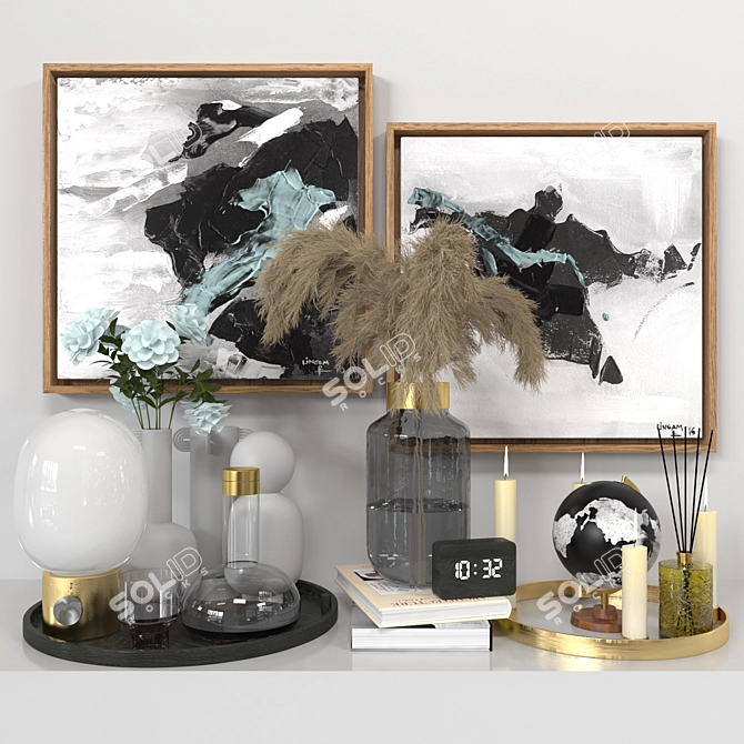 Modern Decorative Set: Vray Render 3D model image 1