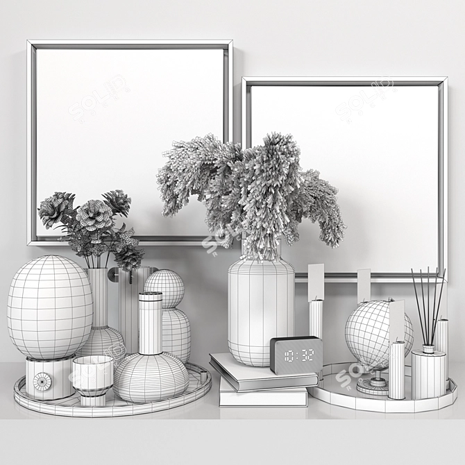 Modern Decorative Set: Vray Render 3D model image 5