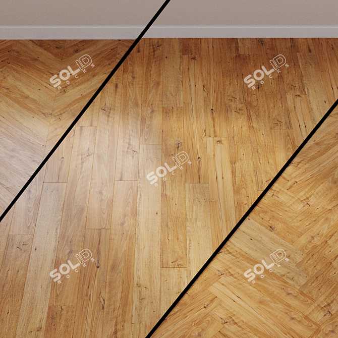 Title: Restored Chestnut Laminate - Quick-Step Eligna Wide 3D model image 1