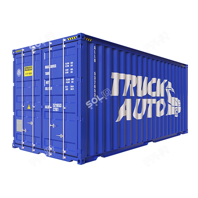 Versatile 20T Shipping Container 3D model image 2