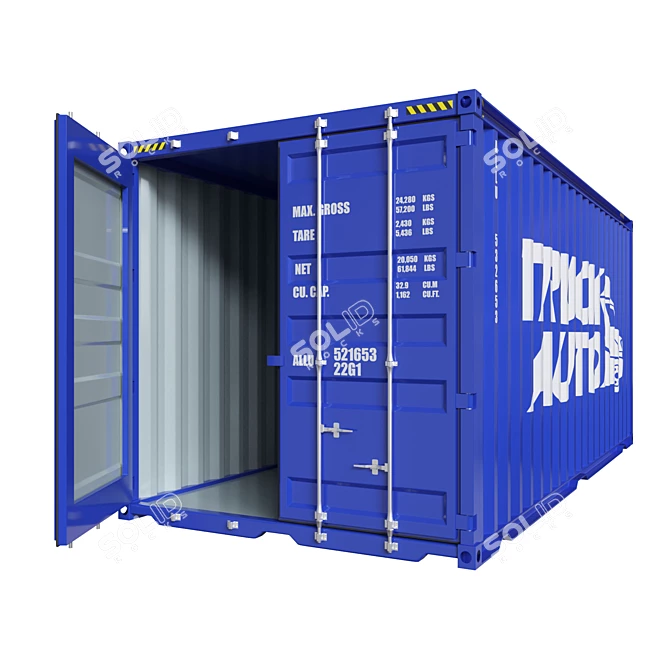 Versatile 20T Shipping Container 3D model image 3