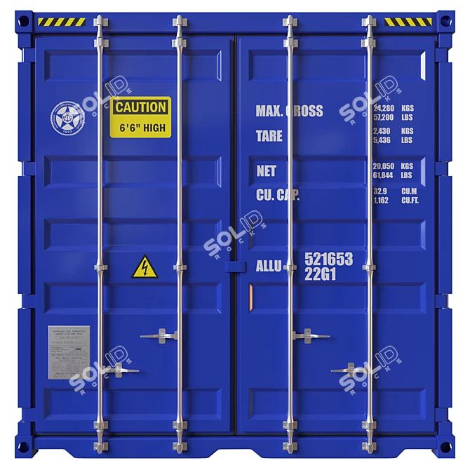 Versatile 20T Shipping Container 3D model image 4