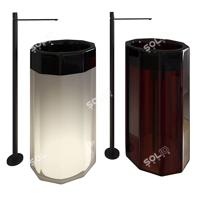 Elegant Vitreow Sink: 850x500mm 3D model image 1