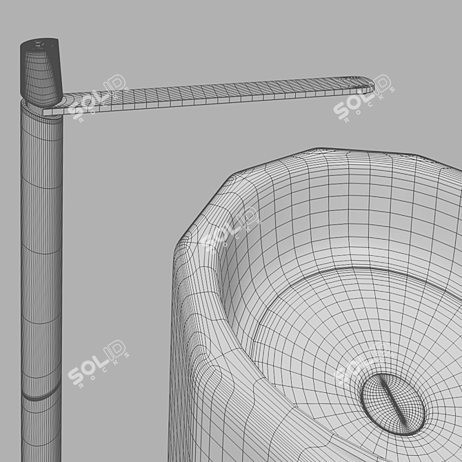Elegant Vitreow Sink: 850x500mm 3D model image 2