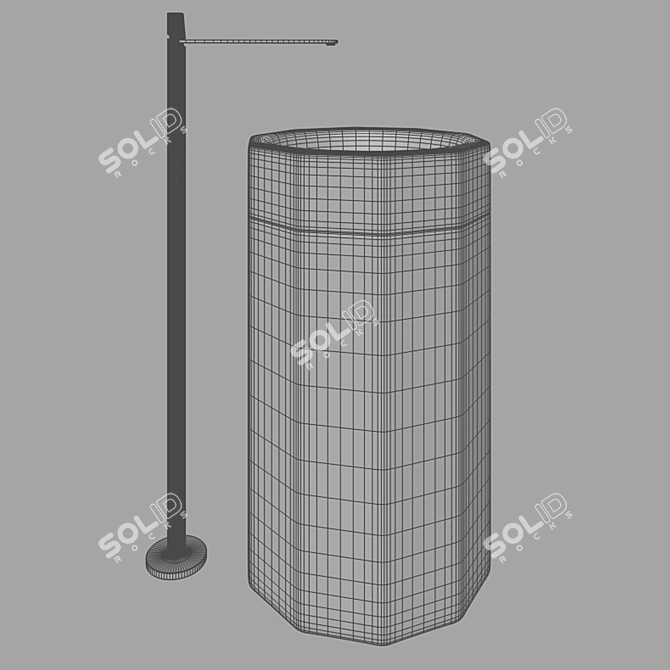 Elegant Vitreow Sink: 850x500mm 3D model image 4