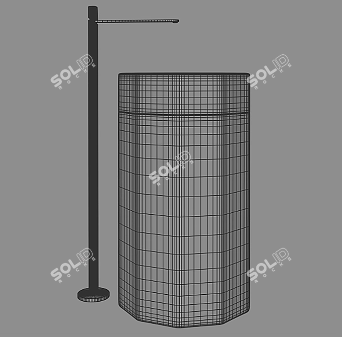 Elegant Vitreow Sink: 850x500mm 3D model image 6