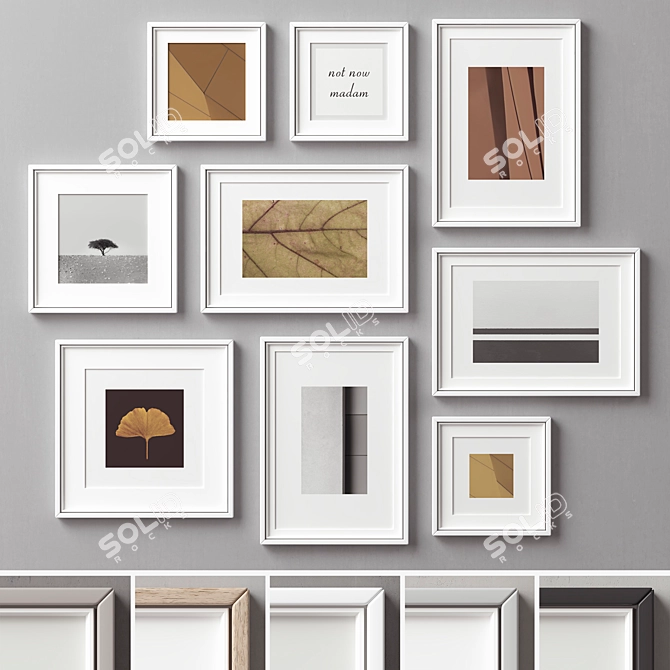 Multiframe Picture Frames Set 3D model image 1