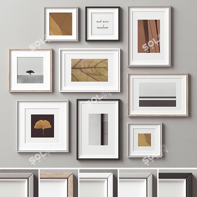 Multiframe Picture Frames Set 3D model image 2