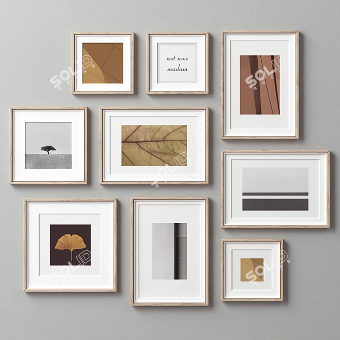 Multiframe Picture Frames Set 3D model image 4