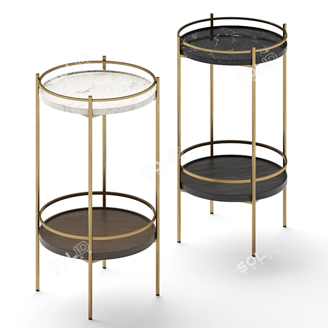 Sleek Raine Side Table - Elegant and Functional 3D model image 1