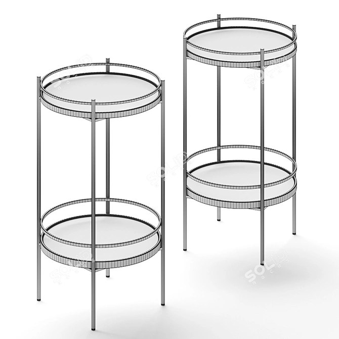 Sleek Raine Side Table - Elegant and Functional 3D model image 2