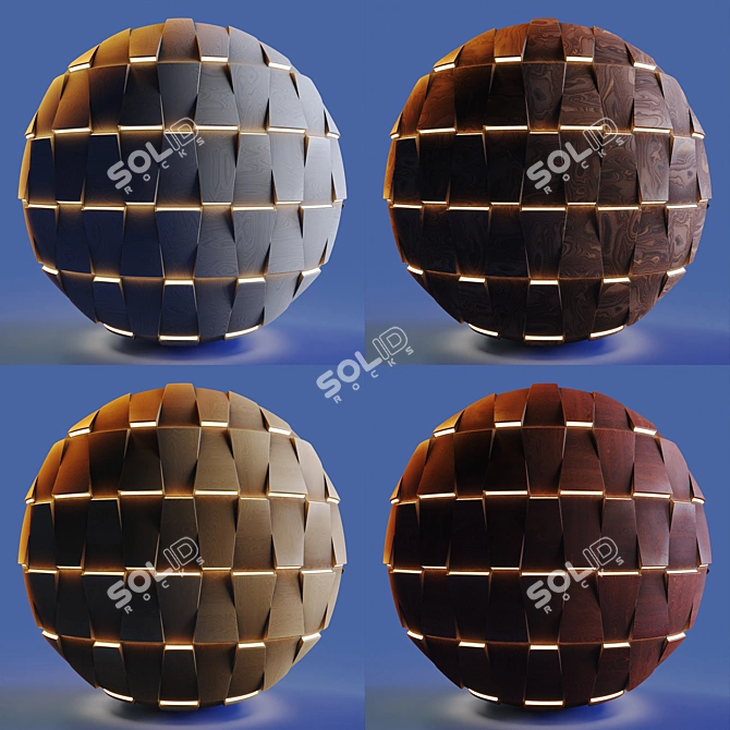 Wooden 3D Panel Collection 3D model image 4