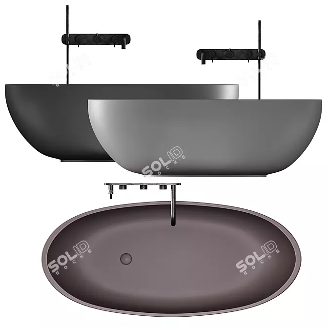 Rexa Design HOLE Bathtub: Elegant and Versatile 3D model image 2