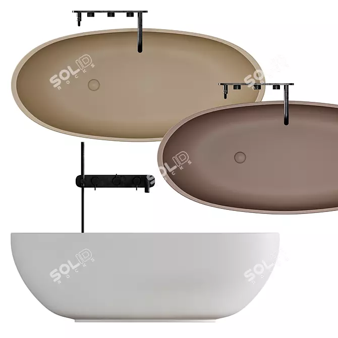 Rexa Design HOLE Bathtub: Elegant and Versatile 3D model image 4