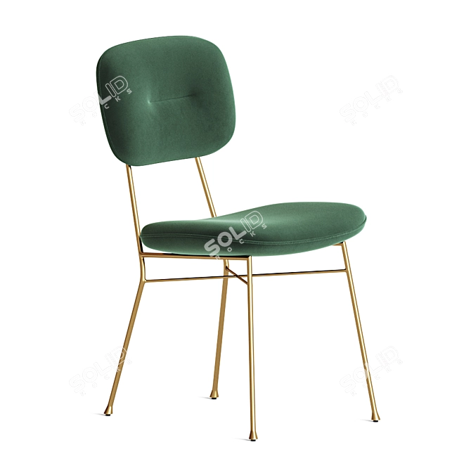 Modern Abner Dining Chair 3D model image 2