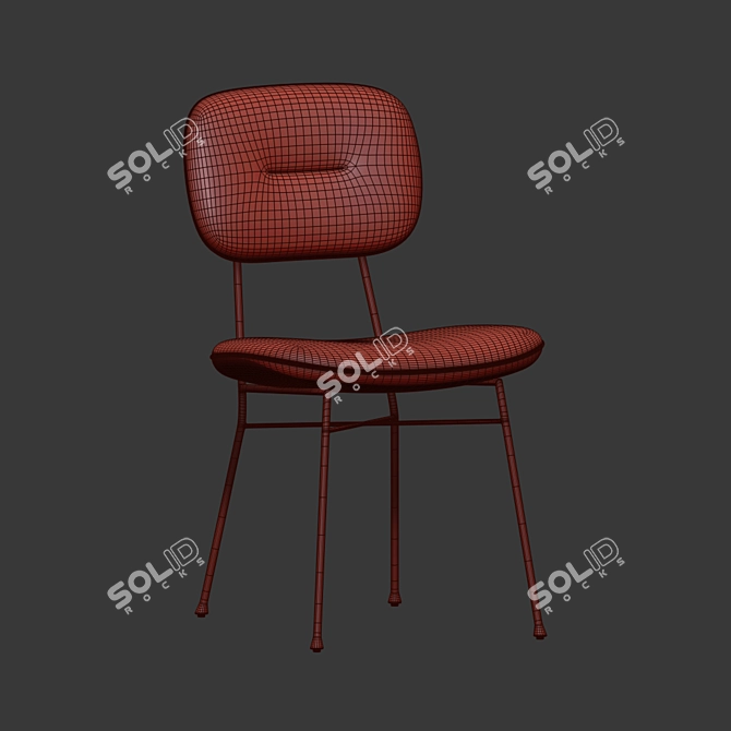 Modern Abner Dining Chair 3D model image 4